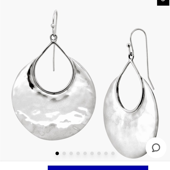 Crescent Drop Earrings, Silver new - Picture 1 of 8